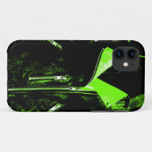 レザージャケットグリーンiPhone 5ケース Case-Mate iPhoneケース (裏面(横))