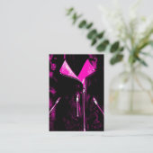 レザージャケットピンクの名刺ブラックチャブ 名刺 (スタンド正面)