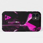 レザージャケットピンクモノグラムiPhone 5ケース Case-Mate iPhoneケース (裏面(横))
