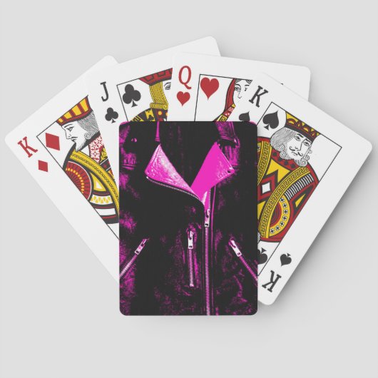 レザージャケットピンク遊のカード トランプ (裏面)