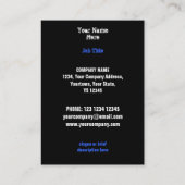 レザージャケットブルービジネスカードブラックチャブ 名刺 (裏面)