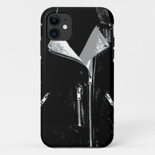 レザージャケットホワイトiPhone 5ケース iPhone 11 ケース