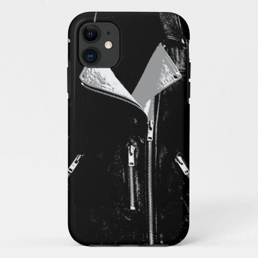 レザージャケットホワイトiPhone 5ケース Case-Mate iPhoneケース (裏面)
