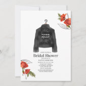 レザージャケットポピーズフューチャーミセスブライダルシャワー 招待状 (正面)