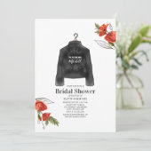 レザージャケットポピーズフューチャーミセスブライダルシャワー 招待状 (スタンド正面)