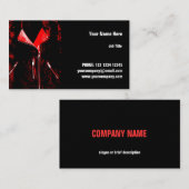 レザージャケットレッドの名刺（横） 名刺 (正面/裏面)