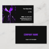 レザージャケット紫の名刺（横） 名刺 (正面/裏面)