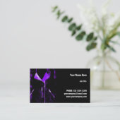 レザージャケット紫の名刺（横） 名刺 (スタンド正面)