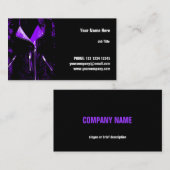 レザージャケット紫の名刺（横） 名刺 (正面/裏面)