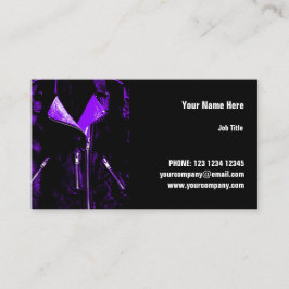 レザージャケット紫の名刺（横） 名刺