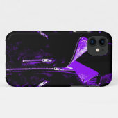 レザージャケット紫iPhone 5ケース Case-Mate iPhoneケース (裏面(横))