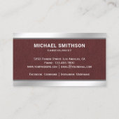 レザースチールカデュースシンボルメディカルプロフェッショナル 名刺 (裏面)