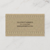 レザーステッチの背景 名刺 (裏面)