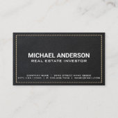 レザーステッチ |不動産実在代理業者 名刺 (裏面)