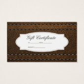 レザーステッチ |商品券 (裏面)