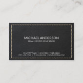 レザーステッチ |実在財産 名刺 (裏面)