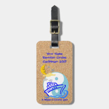 レザーストラップ付きクルーズラゲッジタグ