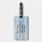 レザーストラップ付きクルーズラゲッジタグ ラゲッジタグ (裏面縦)