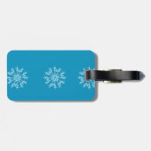 レザーストラップ付きスノーフレーク荷物タグ ラゲッジタグ (裏面横)