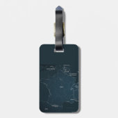 レザーストラップ付きフランス荷物タグ ラゲッジタグ (裏面縦)