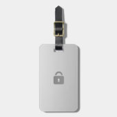 レザーストラップ付き荷物タグをロック ラゲッジタグ (正面縦)