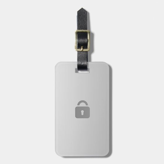 レザーストラップ付き荷物タグをロック ラゲッジタグ (正面縦)