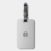 レザーストラップ付き荷物タグをロック ラゲッジタグ (裏面縦)