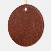 レザーセラミックサークルオーナメント セラミックオーナメント (左)