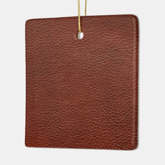 レザーセラミックスクエアオーナメント セラミックオーナメント (左)