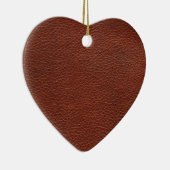 レザーセラミックハートオーナメント セラミックオーナメント (右)