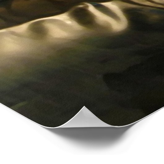 レザーソファに寝そべるラテックスのブロンド娘 ポスター (角)