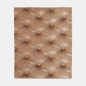 レザーソファ:テクスチャ付き背景 フリースブランケット (正面)