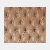 レザーソファ:テクスチャ付き背景 フリースブランケット (正面(横))