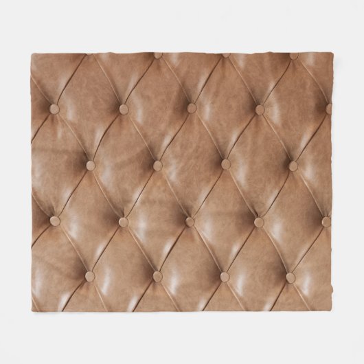 レザーソファ:テクスチャ付き背景 フリースブランケット (正面(横))