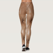 レザーソファ：テクスチャ付き背景 レギンス (裏面)