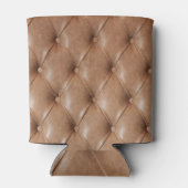 レザーソファ：テクスチャ付き背景 缶クーラー (裏面)