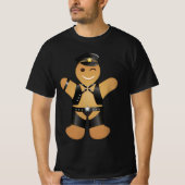 レザーダディサンモーターサイクルバイカーユーモア Tシャツ (正面)