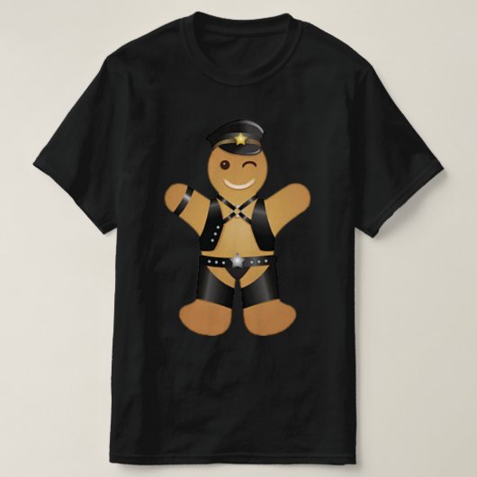 レザーダディーソンバイクバイクもしくは自転車に乗る人 おもしろい Tシャツ (デザイン正面)