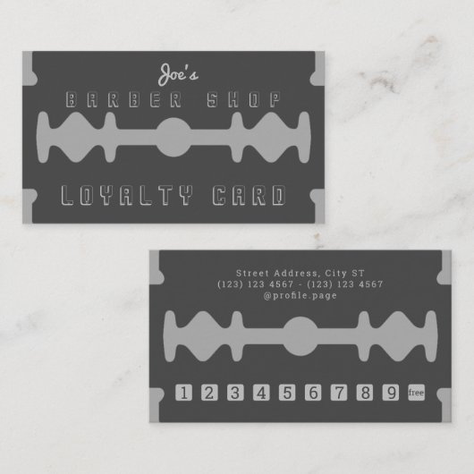 レザーダークタンロイヤリティ 名刺 (正面/裏面)