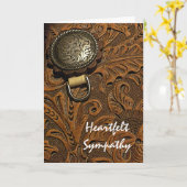 レザーツールウェスタンホースサドル悔やみや弔慰 カード (黄色い花)