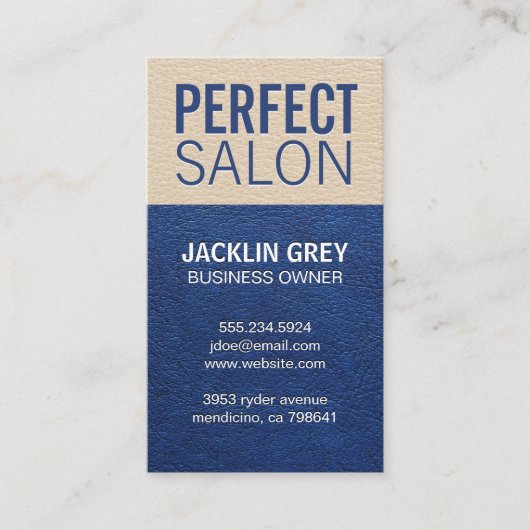 レザーテクスチャカラーブロック 予約カード (正面)