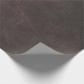 レザーテクスチャスクラップブック作り茶 ラッピングペーパー (角)