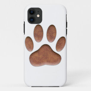 レザーテクスチャドッグポープリント iPhone 11 ケース