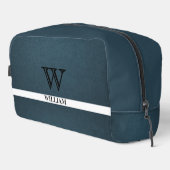 レザーテクスチャブラックモノグラム名 ドップキット (右コーナー)