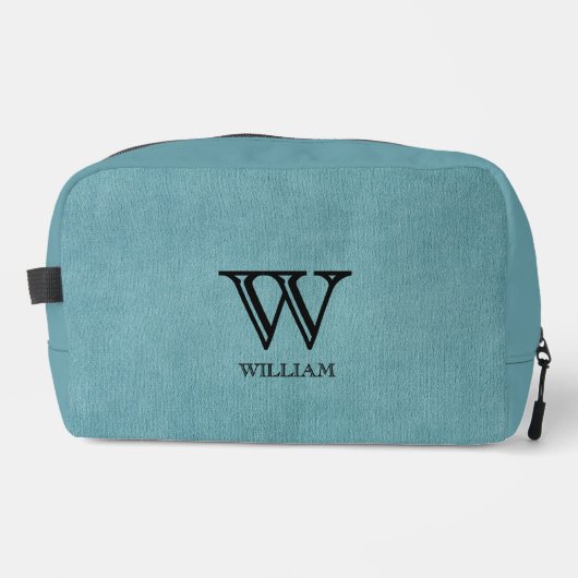 レザーテクスチャブラックモノグラム名 ドップキット (正面)