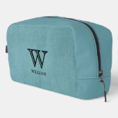 レザーテクスチャブラックモノグラム名 ドップキット (右コーナー)