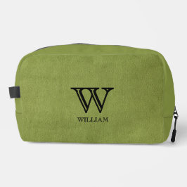 レザーテクスチャブラックモノグラム名 ドップキット