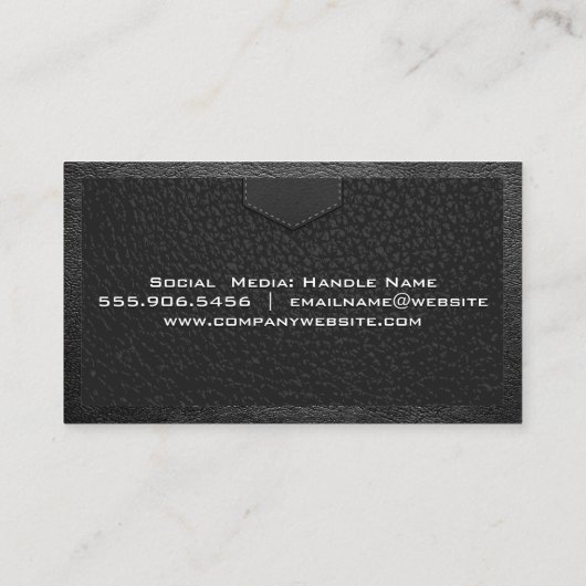 レザーテクスチャ |ステッチ 名刺 (裏面)