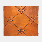 レザーテクスチャ。 フリースブランケット (正面(横))