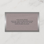 レザーテクスチャ |メタル縁ど 名刺 (裏面)